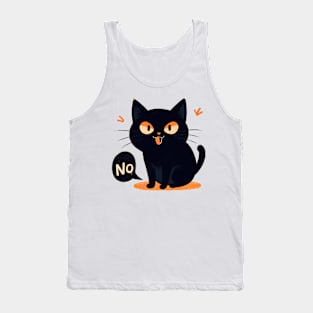 Cute Cat Says No Tank Top